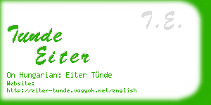 tunde eiter business card